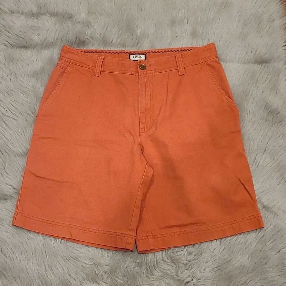 Izod mens salmon colored shorts size 32‎